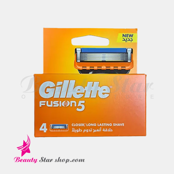 تیغ یدک 5 لبه ژیلت مدل فیوژن بسته 4 عددی